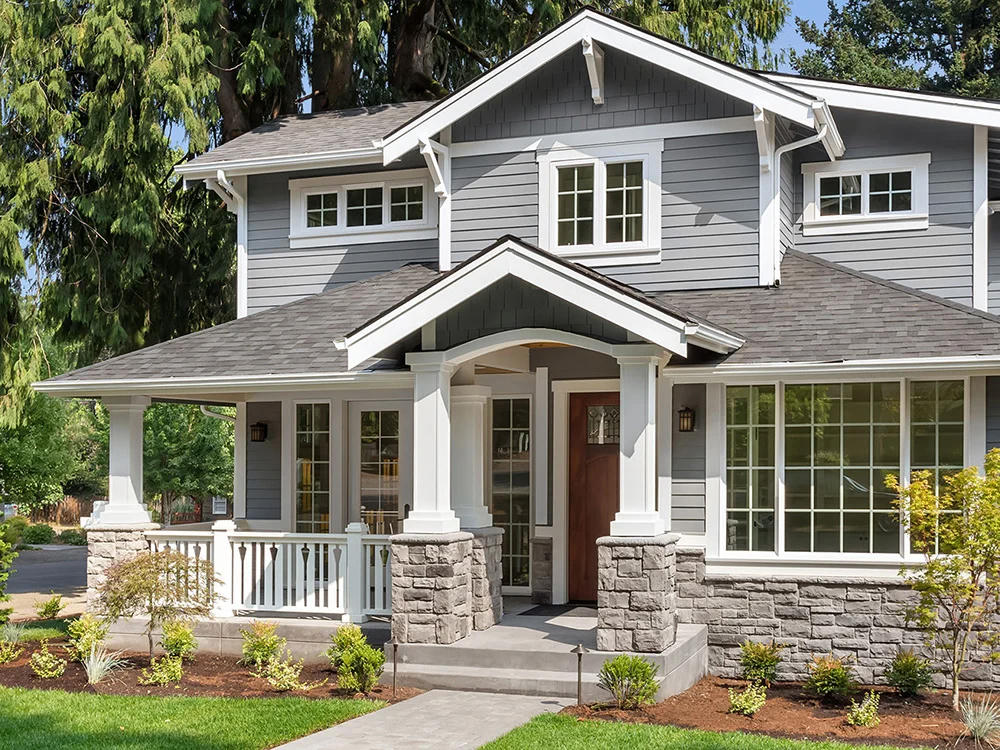 Craftsman porch and entry